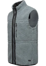 Ragwear Plüschweste Noory Vest Herren Hellgrau/Grau/Dunkelblau