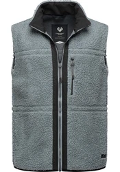 Ragwear Plüschweste Noory Vest Herren Hellgrau/Grau/Dunkelblau