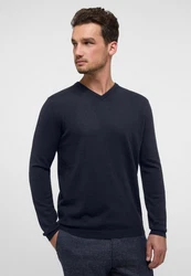 Eterna Strickpullover Dunkelblau/Blau
