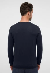 Eterna Strickpullover Dunkelblau/Blau