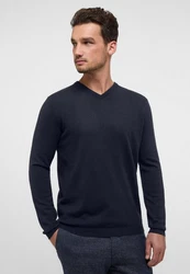Eterna Strickpullover Dunkelblau/Blau