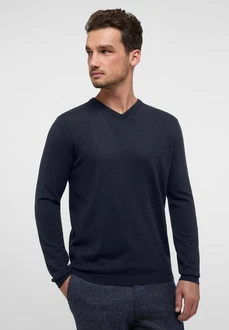 Eterna Strickpullover Dunkelblau/Blau