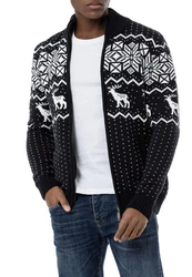 RedBridge Strickjacke Norweger Slim-Fit Hellblau/Dunkelblau/Schwarz/Weiß/Braun/Gelb