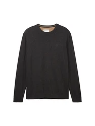 TOM TAILOR Strickpullover Basic mit Logo Stickerei 