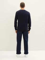 TOM TAILOR Strickpullover Basic mit Logo Stickerei 
