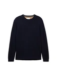 TOM TAILOR Strickpullover Basic mit Logo Stickerei 