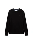 TOM TAILOR Strickpullover Basic mit Logo Stickerei 