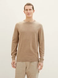 TOM TAILOR Strickpullover Basic mit Logo Stickerei 