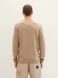 TOM TAILOR Strickpullover Basic mit Logo Stickerei 