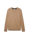 TOM TAILOR Strickpullover Basic mit Logo Stickerei 