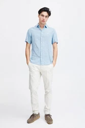 Casual Friday Kurzarmhemd CFAksel SS linen mix shirt 