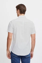 Casual Friday Kurzarmhemd CFAksel SS linen mix shirt Weiß/Grau/Creme