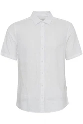 Casual Friday Kurzarmhemd CFAksel SS linen mix shirt Weiß/Grau/Creme