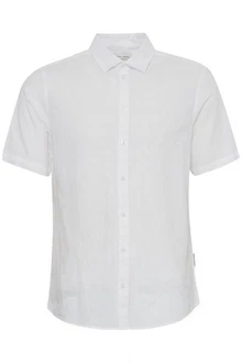 Casual Friday Kurzarmhemd CFAksel SS linen mix shirt Weiß/Grau/Creme
