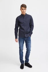 Casual Friday Langarmhemd CFAnton LS CC Dunkelblau