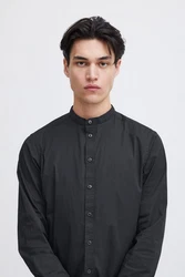 Casual Friday Langarmhemd CFAnton LS CC Dunkelblau/Dunkelgrau/Schwarz
