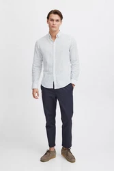Casual Friday Langarmhemd CFAnton LS BD Shirt Hellblau/Grau