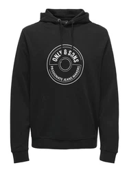 ONLY & SONS Hoodie ONSLAMER REG INTERLOCK SWEAT HOODIE Schwarz