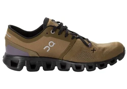 ON RUNNING Cloud X 3 Laufschuh Braun/Dunkelgrün
