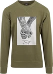 Mister Tee Rundhalspullover Trust 2.0 Crewneck Dunkelgrün/Grün/Beige