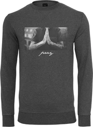 Mister Tee Rundhalspullover Pray Crewneck (1-tlg) Dunkelgrau/Grau
