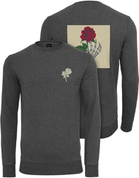 Mister Tee Rundhalspullover Wasted Youth Crewneck Rot/Rosa/Dunkelgrau/Hellgrau