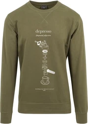 MT Upscale Rundhalspullover Depresso Crewneck Dunkelgrün