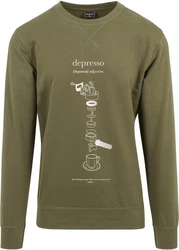 MT Upscale Rundhalspullover Depresso Crewneck Dunkelgrün
