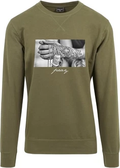 Mister Tee Rundhalspullover Pray 2.0 Crewneck Dunkelgrün