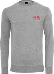 Mister Tee Rundhalspullover Cash Only Crewneck Hellgrau/Dunkelgrau/Grau/Dunkelblau/Dunkelrot