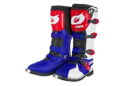 ONEAL Motorradstiefel Hellblau/Rot/Blau/Grau/Dunkelrot