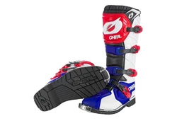 ONEAL Motorradstiefel Hellblau/Rot/Blau/Grau/Dunkelrot