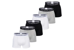 Polo Ralph Lauren Herren Boxer Shorts 6er Pack CLASSIC-6 PACK TRUNK Schwarz/Wei/Grau
