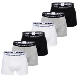 Polo Ralph Lauren Herren Boxer Shorts 6er Pack CLASSIC-6 PACK TRUNK Schwarz/Wei/Grau