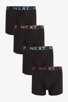 Next A-Front Boxershorts (4-St) Schwarz/Mischfarben/Rosa