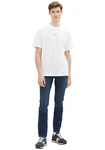 TOM TAILOR Shirt mit Logo Print schwarz/weiß