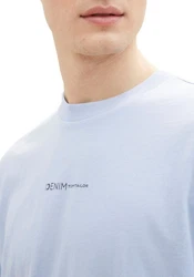 TOM TAILOR Shirt mit Logo Print Hellblau/Blau