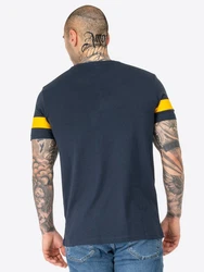 Lonsdale T-Shirt Askerswell Dunkelblau/Gelb/Hellblau/Blau