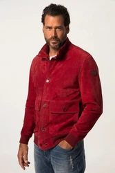 JP1880 Lederjacke Veloursleder Stehkragen 