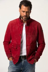 JP1880 Lederjacke Veloursleder Stehkragen 