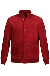 JP1880 Lederjacke Veloursleder Stehkragen 