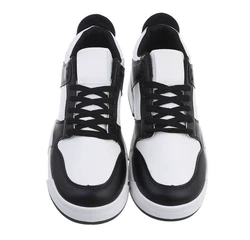 Coolwalk Herren Low-Top Freizeit Sneaker Flach Sneakers Schwarz