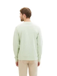 TOM TAILOR Strickpullover PRINTED CREWNECK Khaki/Hellgrün/Grün