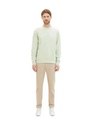 TOM TAILOR Strickpullover PRINTED CREWNECK Khaki/Hellgrün/Grün