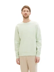 TOM TAILOR Strickpullover PRINTED CREWNECK Khaki/Hellgrün/Grün