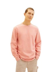 TOM TAILOR Strickpullover PRINTED CREWNECK Orange/Rosa/Rot