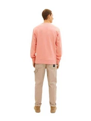 TOM TAILOR Strickpullover PRINTED CREWNECK Orange/Rosa/Rot
