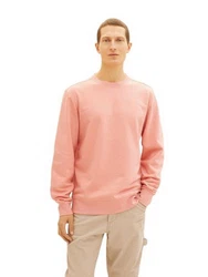 TOM TAILOR Strickpullover PRINTED CREWNECK Orange/Rosa/Rot