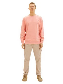 TOM TAILOR Strickpullover PRINTED CREWNECK Orange/Rosa/Rot TOM TAILOR Strickpullover PRINTED CREWNECK Orange/Rosa/Rot