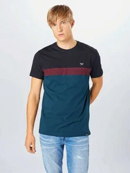 iriedaily T-Shirt Court Dunkelblau/Mischfarben/Türkis